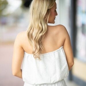 Strapless White Summer Romper